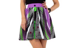 Zomer rok lila groen M/L