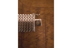 Zwaar vergulde armband 18k witgoud gemerkt. Let op verguld!