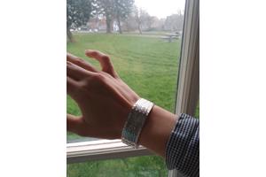 Zwaar vergulde armband 18k witgoud gemerkt. Let op verguld!