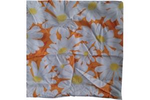 Set van 4 kussenhoezen bloem en tekst wit oranje geel 40x40c