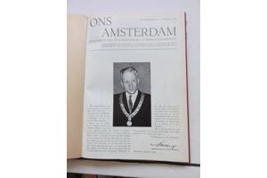 ingebonden exemplaren maandblad "Ons Amsterdam"