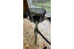 Nette damesfiets stadsfiets met lage instap, mand voorop