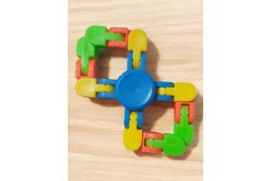 Flexibele Fidget Spinner blauw meerkleurig