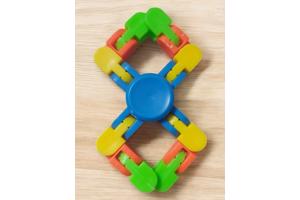 Flexibele Fidget Spinner blauw meerkleurig