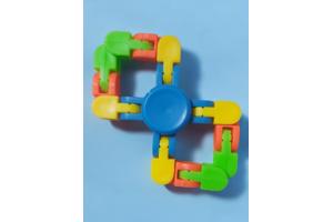 Flexibele Fidget Spinner blauw meerkleurig