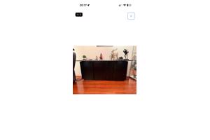 Dressoir zwart met marmeren blad