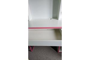 Kinderbureau wit met roze