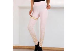 Holala stretchy legging lichtroze goud glitter S/M 36/38