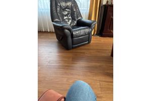 Donkerbruine elektrische relax fauteuil   relaxstoel
