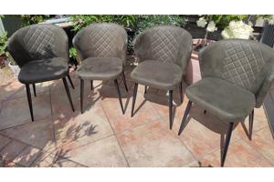 4 leuke donkergroene fauteuils