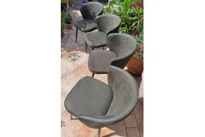 4 leuke donkergroene fauteuils