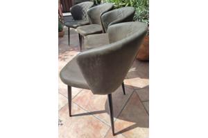 4 leuke donkergroene fauteuils