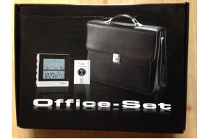 Thierry Mugler office-set/laptoptas met weerstation
