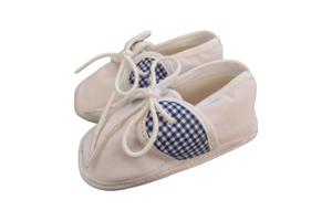 Junior Joy Babyschoenen blauw ruitje - newborn