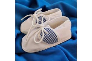 Junior Joy Babyschoenen blauw ruitje - newborn