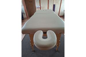 cremekleurige massagetafel 1,95 x 80cm