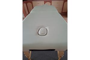 cremekleurige massagetafel 1,95 x 80cm