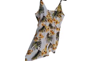 playsuit bloemen print geel groen XL