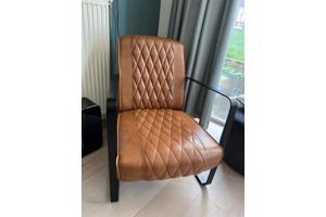 Fauteuil zwart stalen frame