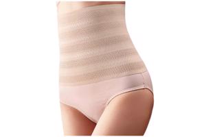 Corrigerende slip met extra hoge taileband beige XXL