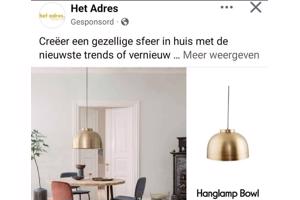 House Doctor bowl brass nieuw