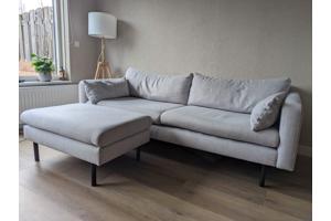 Grijze bank + hocker