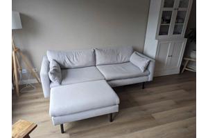 Grijze bank + hocker