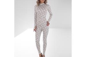 White icy - stretchy - Jumpsuit - cream - korte col M/38