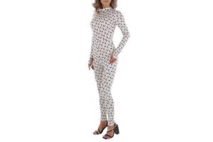 White icy - stretchy - Jumpsuit - cream - korte col M/38