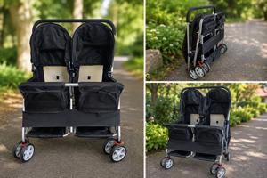 Ruime dubbele hondenbuggy – opvouwbaar en praktisch! 🐾