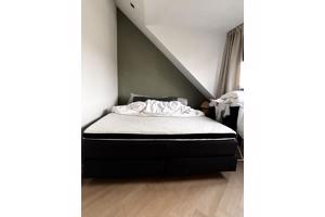 GRATIS Boxspring bed blauw 160x210cm inclusief topper