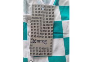 Metrofive playsuit groen wit geblokt S/M 36/38