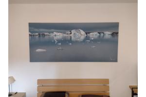 IJslandschap, foto op canvas, 200 x 90 cm