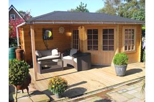 Blokhut 3055Z met overkapping