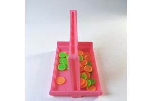 4 op een rij spel , roze mini formaat 7,5cm x 4,5cm