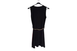 Glitter jurk rood zwart met parels S/M