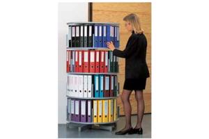 Archiefkast | Roterende Ordnerzuil: 96 mappen (antractiet)