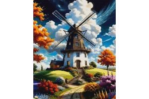 50x40cm Diamond painting molen (vierkant) nr 42