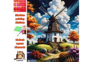 50x40cm Diamond painting molen (vierkant) nr 42