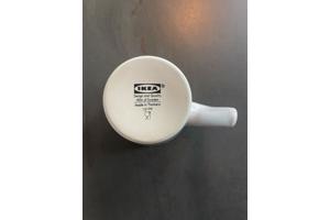 Koffie- of theemokken IKEA 9 stuks wit-groen met oor