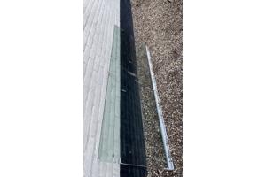 Glazen douchewand (veiligheidsglas) 200 x 67 cm