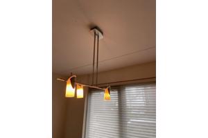 Hanglamp met 4 LED lampen - dimbaar en verstelbaar