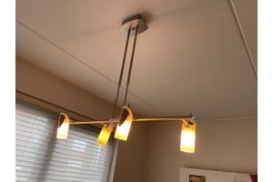 Hanglamp met 4 LED lampen - dimbaar en verstelbaar