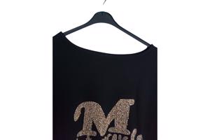 Sweat jurk motorcycle strass steentjes zwart XL/XXL