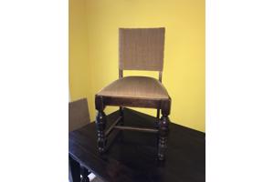 4 stuks brocante, houten eetkamerstoelen