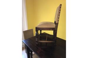 4 stuks brocante, houten eetkamerstoelen