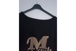 Arino sweatjurk motorcycle strass steentjes zwart XL/XXL