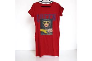 Shirt jurk Queen rood S