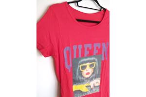 Shirt jurk Queen rood S
