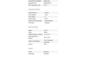 Moissanite oorbel 1.0CT